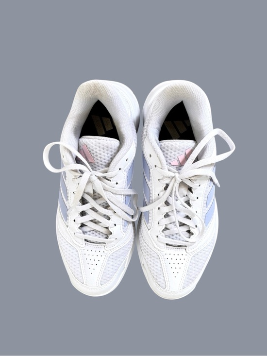 adidas Shoes - Adidas White & Light Blue Athletic Sneakers Size 6.5